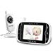 HelloBaby HB32 Wireless Video 3.2 TFT LCD Baby Monitor, monitorizare a temperaturii viziunii nocturne și sistem de interfonie bidirecțională (alb)